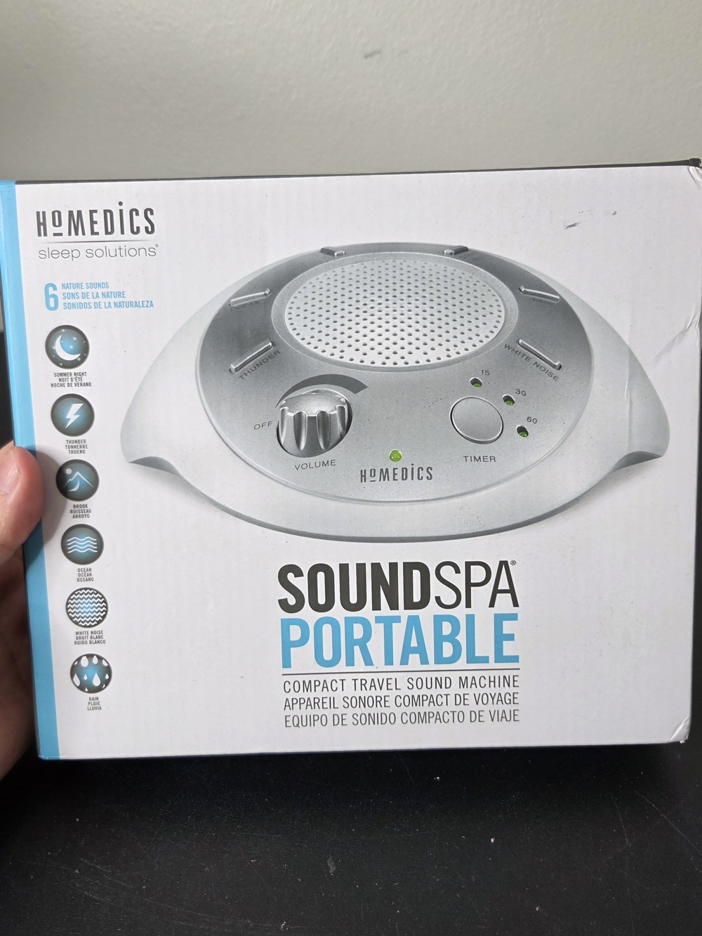 HoMedics SoundSpa Portable Compact Travel Sound Machine